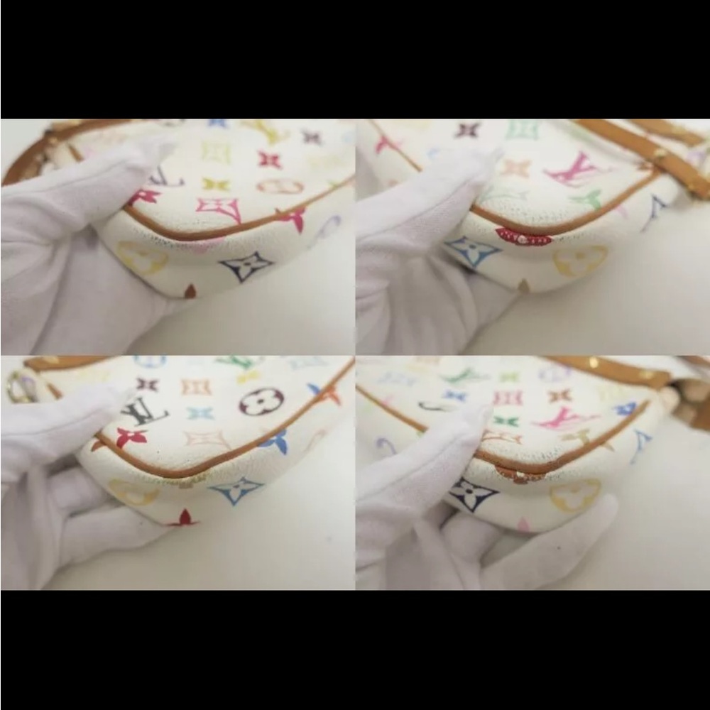 LOUIS VUITTON Murakami Pochette Accessoires Bag White Vintage Y2K RARE - Picture 8 of 16